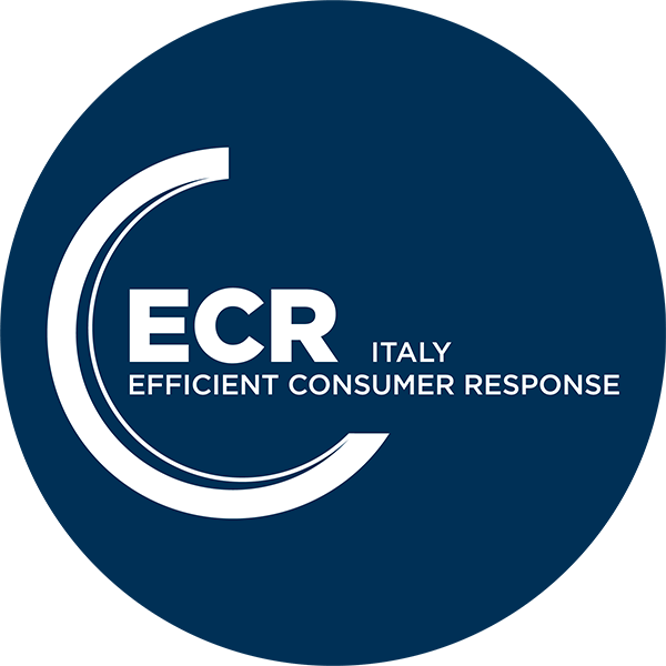 il logo ECR Italia in un bollino blu